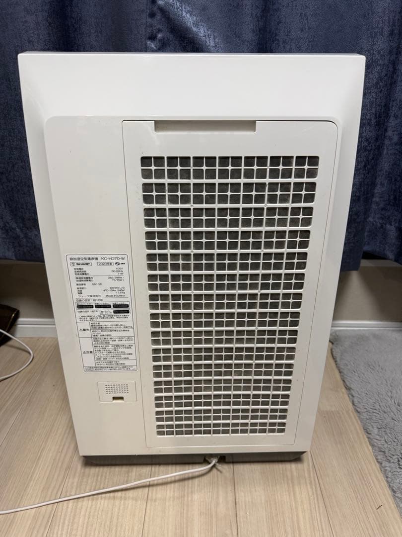【稼働品】SHARP シャープ KC-HD70-W 除加湿空気清浄機 2020年