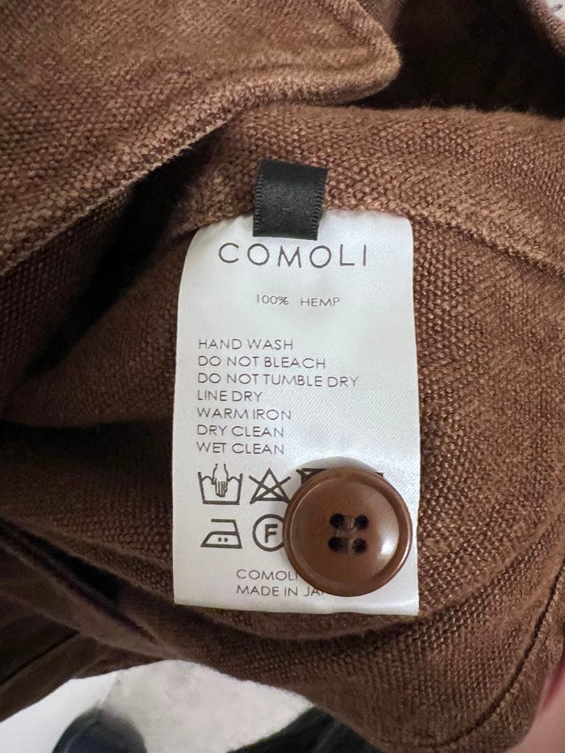 comoli コモリ ヘンプダックスタンドカラージャケット　サイズ１