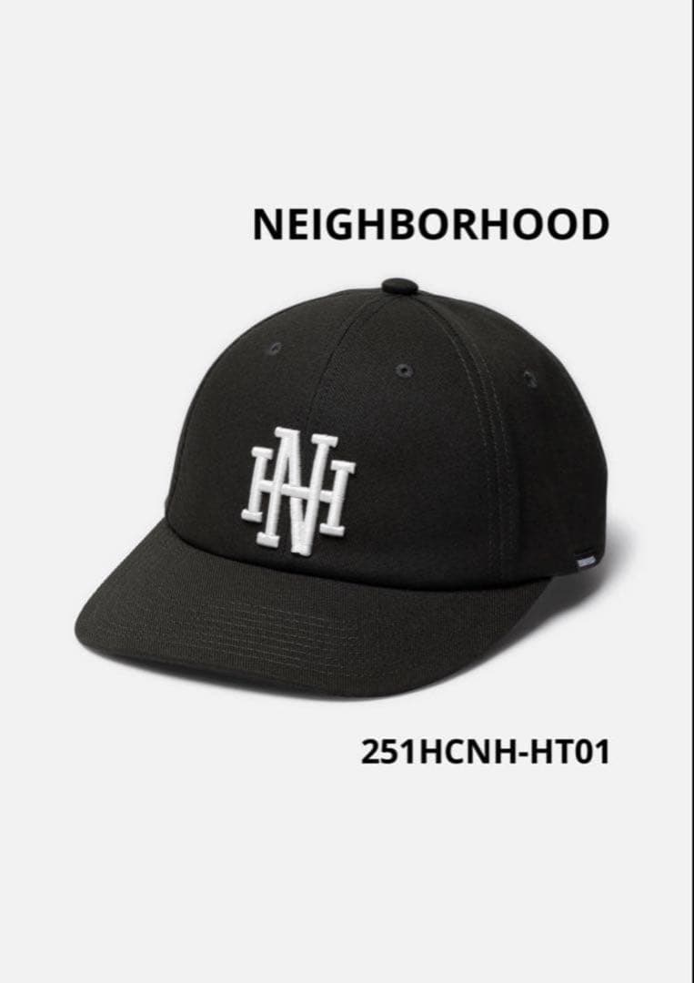 NEIGHBORHOOD 25ssブラックベースボールキャップ F