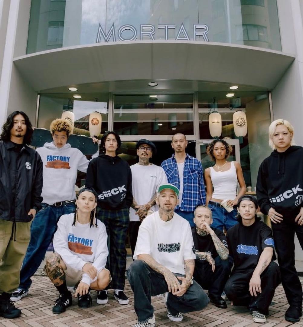 【新品】JSF x MORTAR Tシャツ L 黒 赤 THE BONEZ