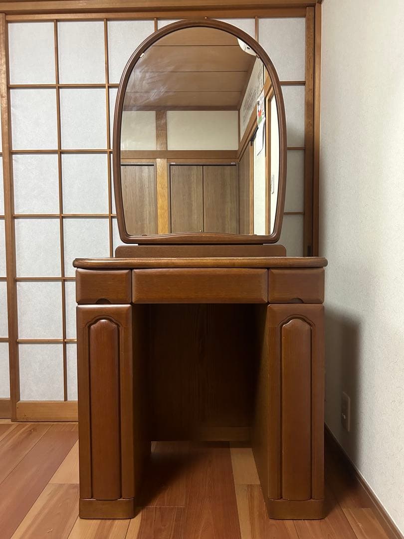 puuu! yumemiruドレッサーショコラ 一面鏡【①ドレッサー本体】