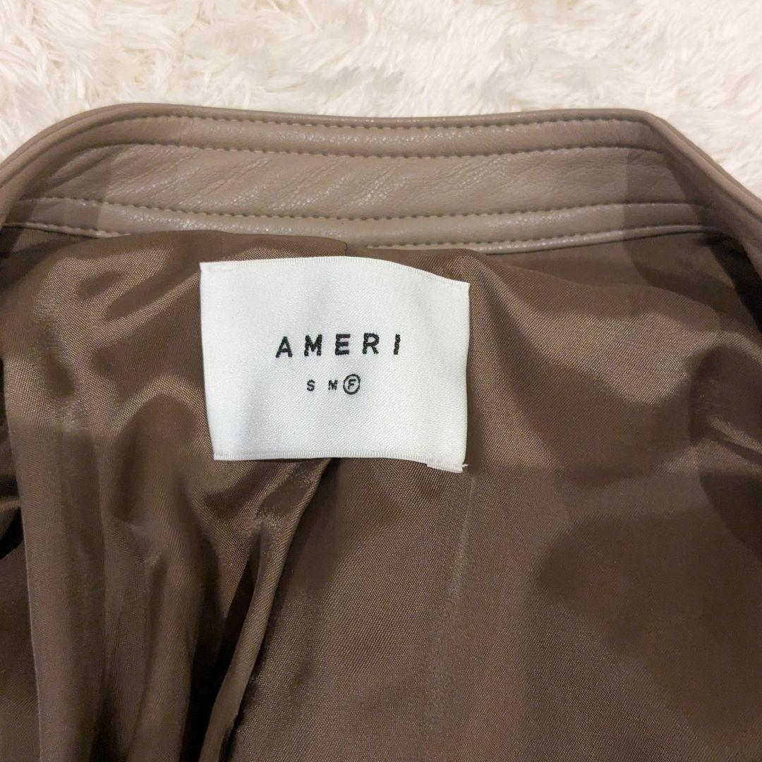 ✨新品✨タグ付✨Ameri ベージュ レザー シングルライダース