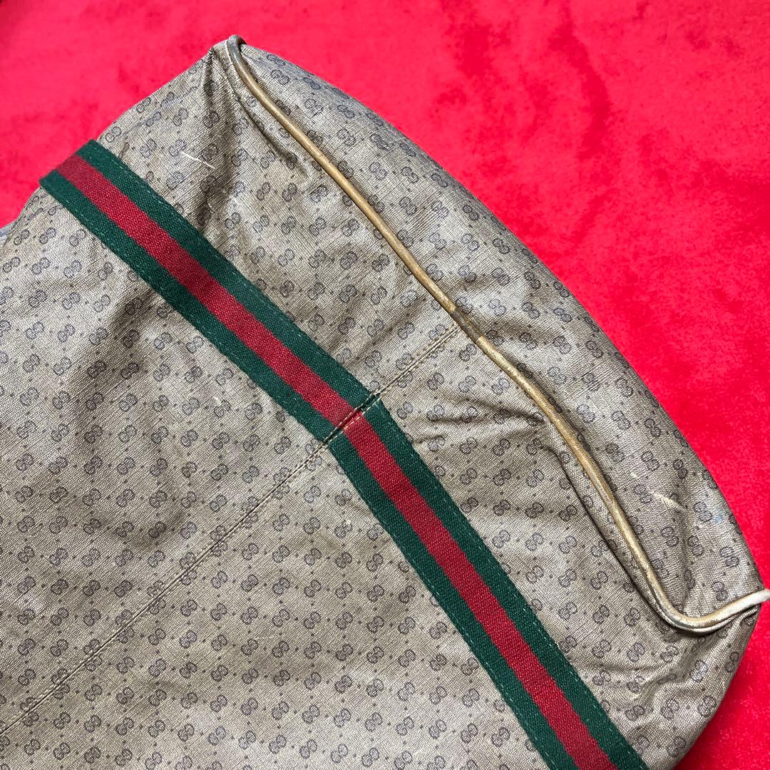 GUCCI グッチ　ボストンバック　シェリー　マイクロ　GG柄　大容量　旅行用