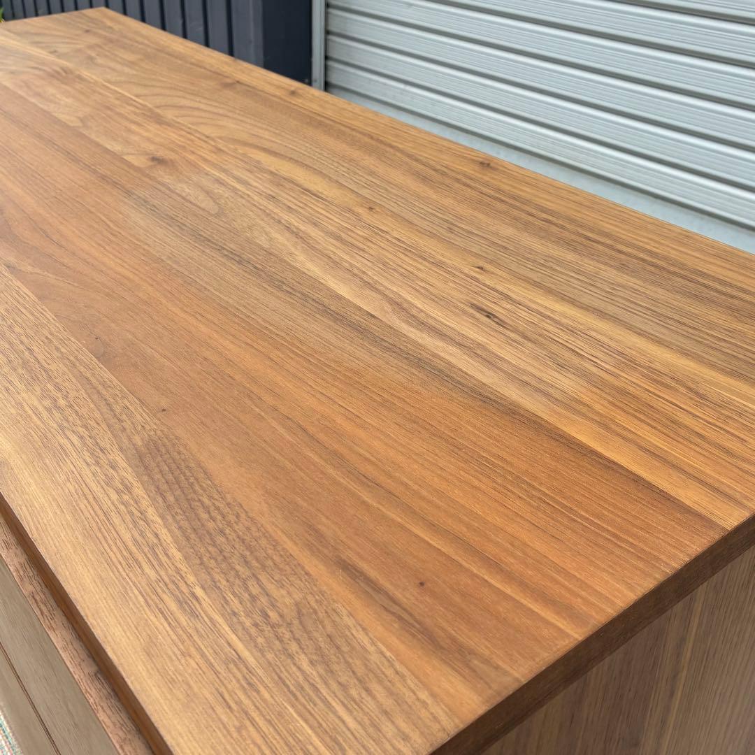 【送料込】無印良品　木製ＡＶラック　テレビ台　ウォールナット材　幅110cm