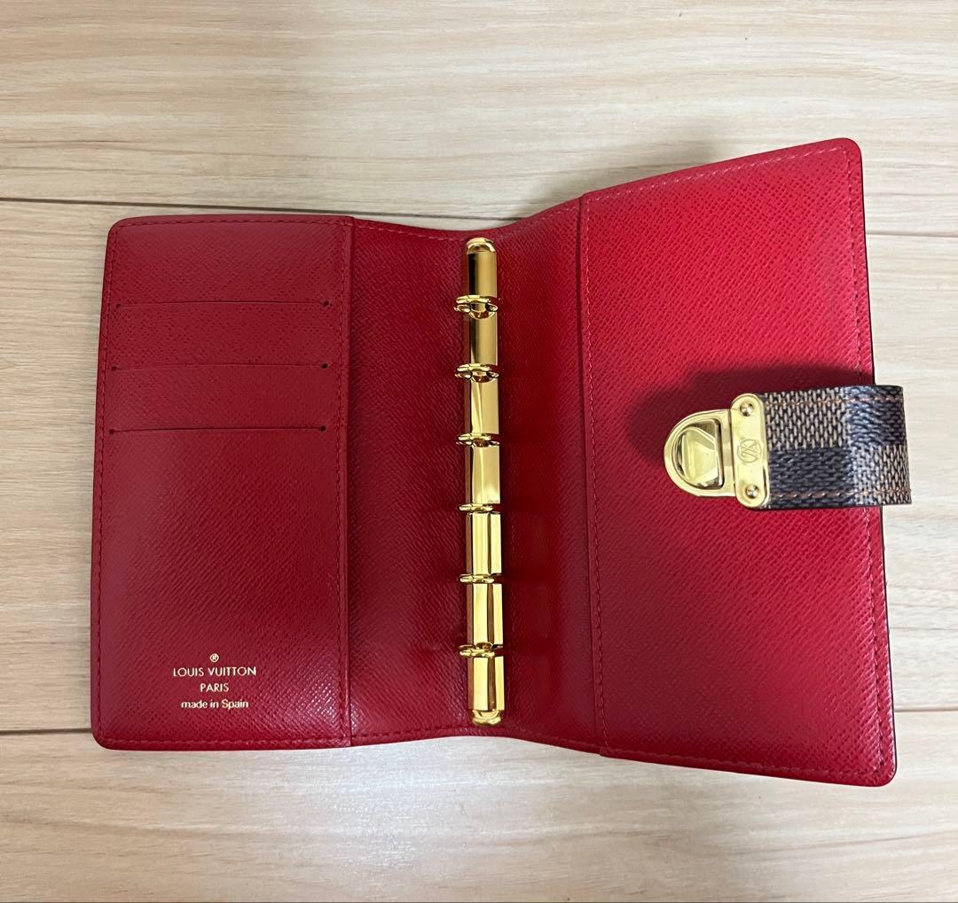 美品 LOUIS VUITTON ルイヴィトン 手帳カバー アジェンダ ダミエ