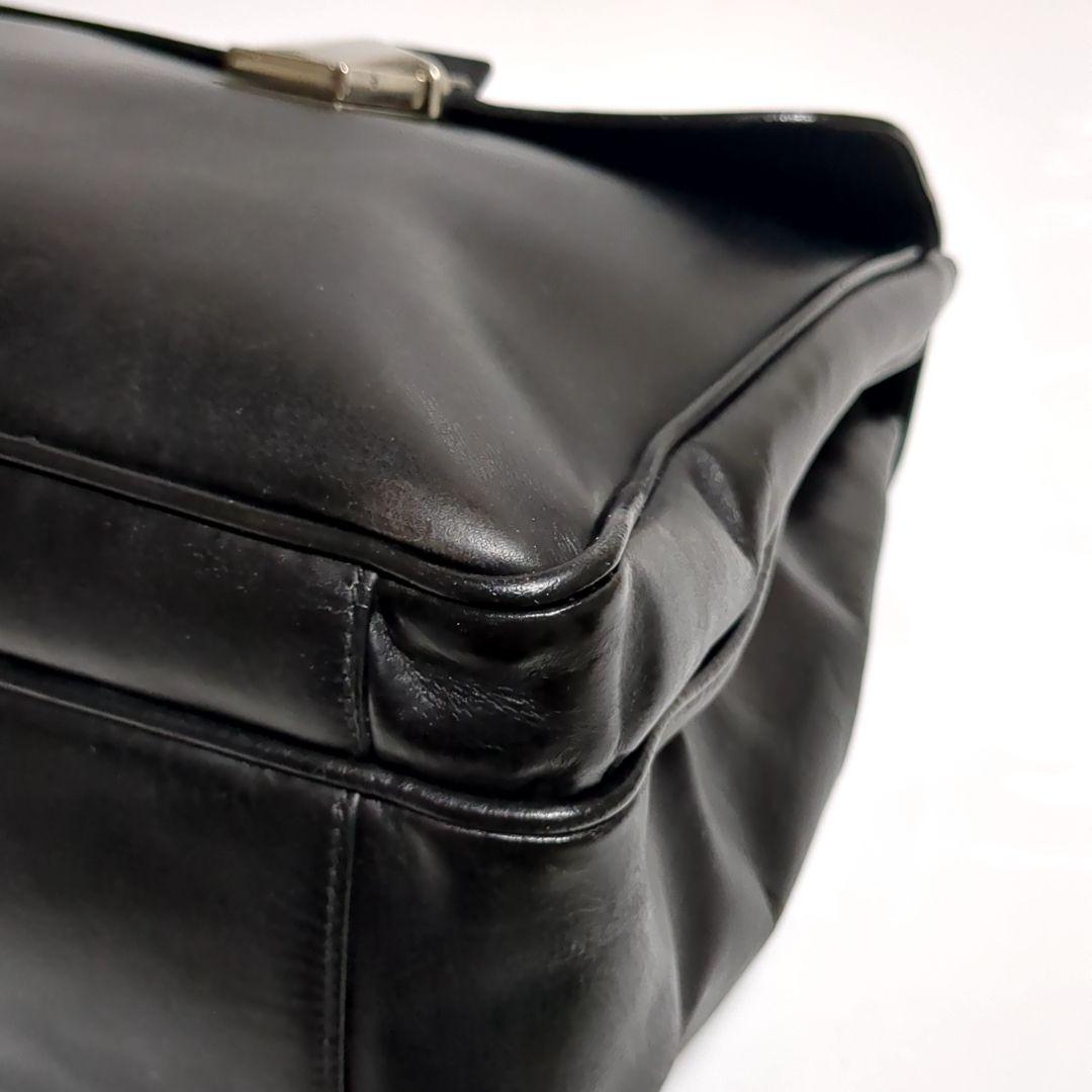 ✨PRADA✨ブリーフケース レザー ブラック 2室 ロゴ