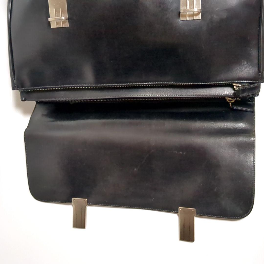 ✨PRADA✨ブリーフケース レザー ブラック 2室 ロゴ