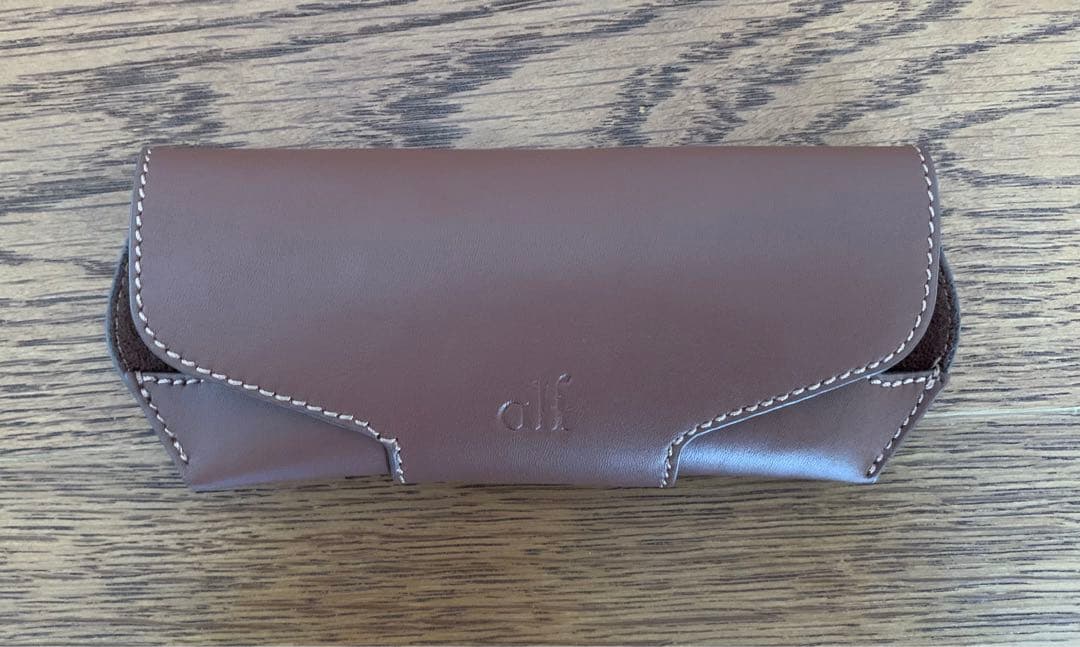 alf 眼鏡　ブラックフレーム（a20.02）　レザーケース付き