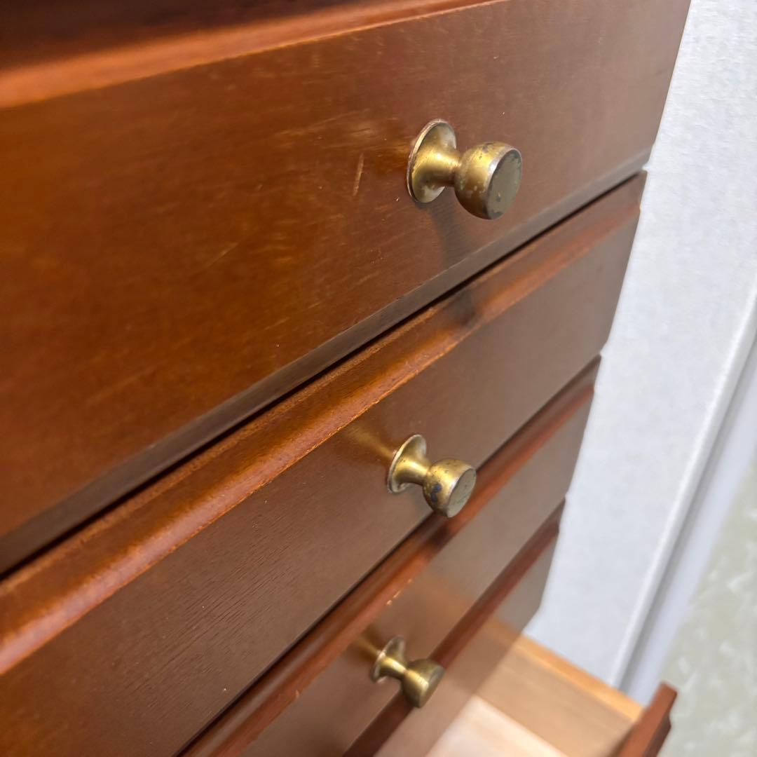 vico様【送料無料・美品】天然木　アンティーク★レトロ　書類チェスト10段B5