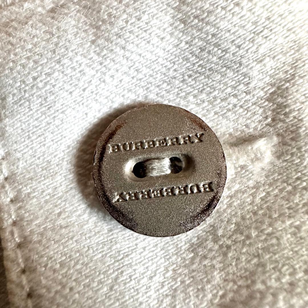 BURBERRY LONDON 白ジャケット ノバチェックベルト付き 正規品