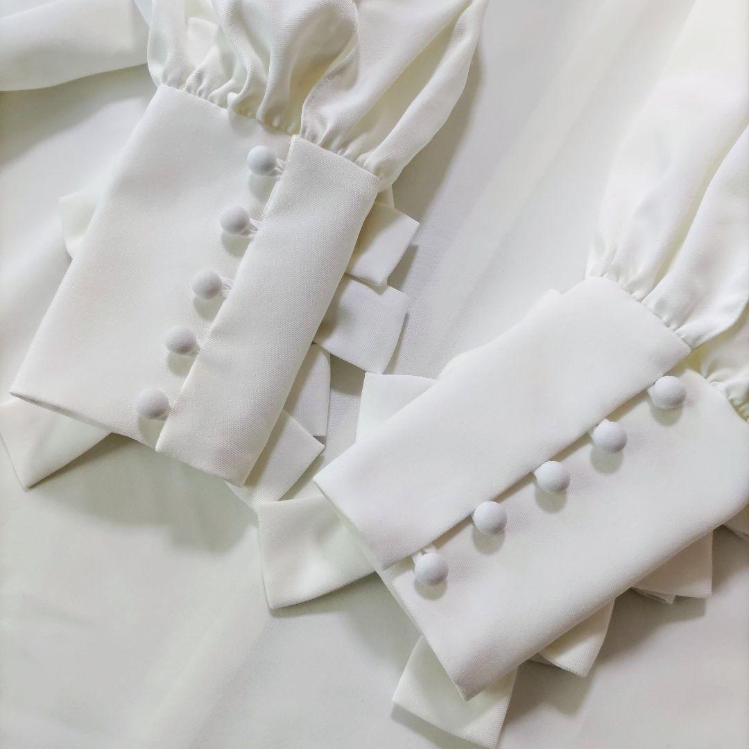 yori shirocon ヨリ シロコン ブラウス リボン 36 改良品 白