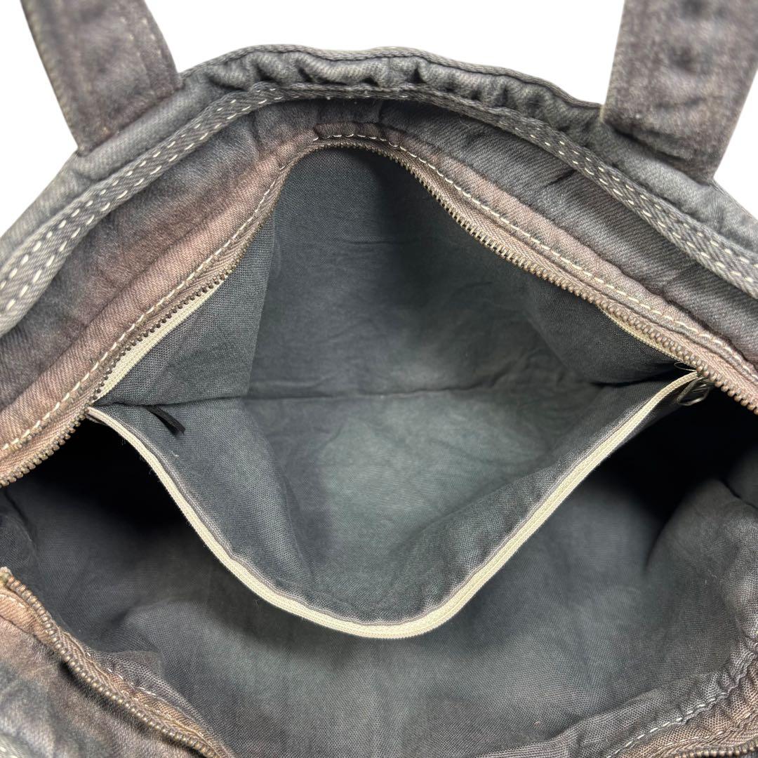 DIESEL y2k アメカジ　インディゴデニム　ハンドバッグ　ウォッシュ加工