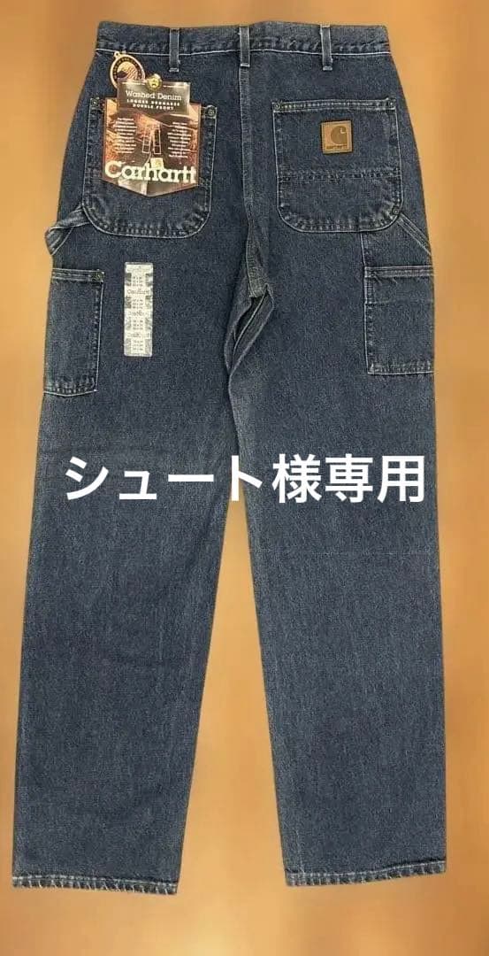 希少90's USA製 Carharttダブルニー デニム32x34 未使用