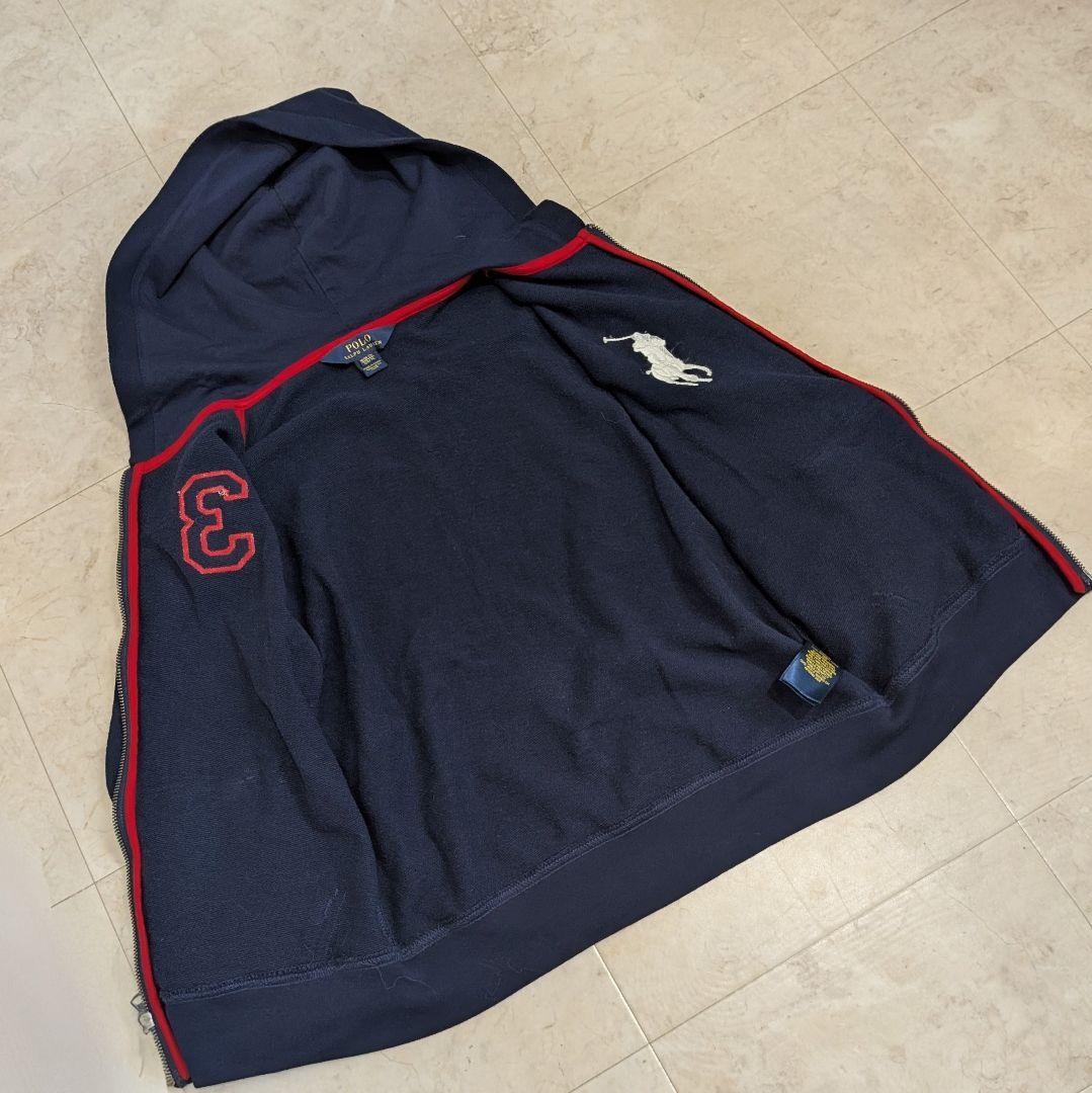 ポロラルフローレン ビッグポニー ジップパーカー 刺繍 ワッペン Y2K