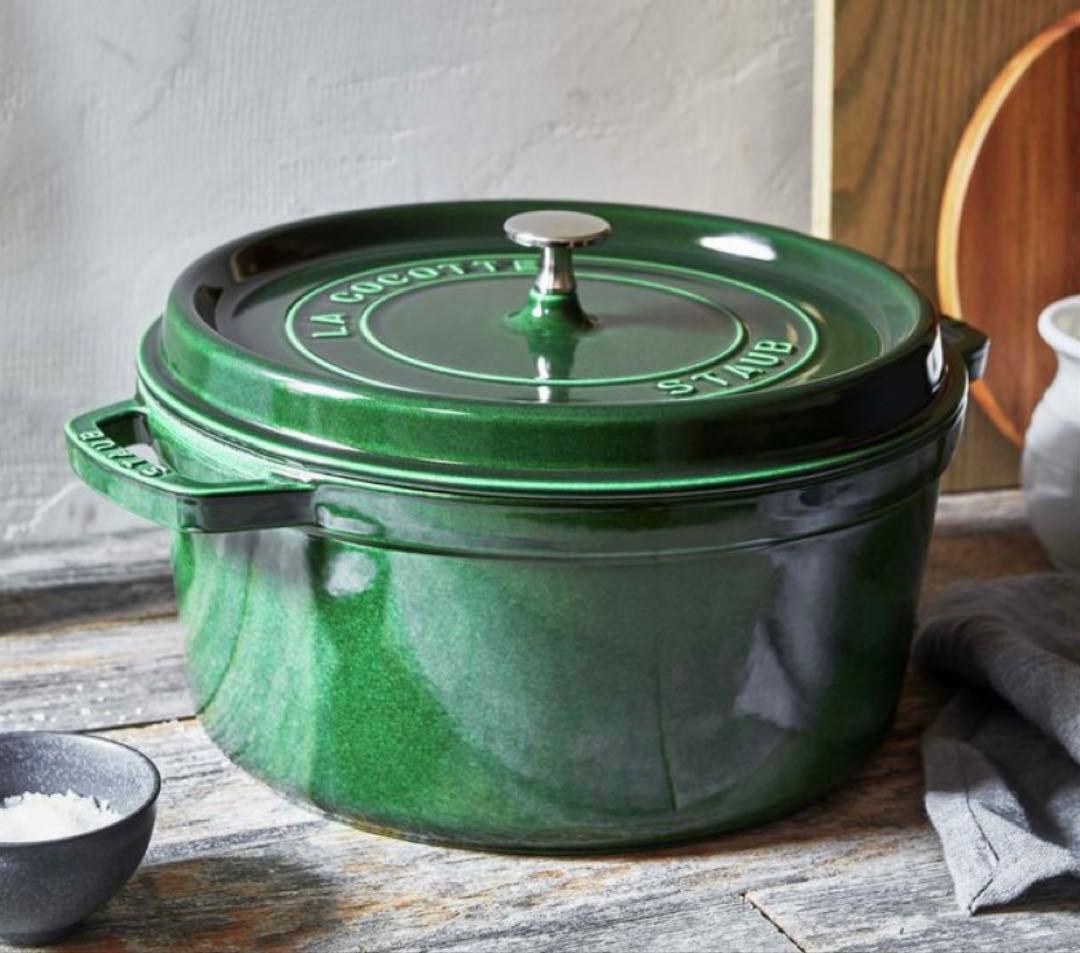 新品未使用 Staub ストウブ ピコ・ココット 28cm 6.7L バジル