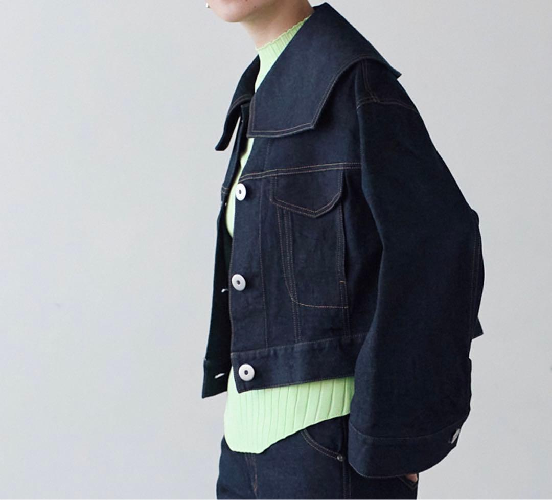 【新品】LANVINenBleu ビッグカラーデニムショートジャケット