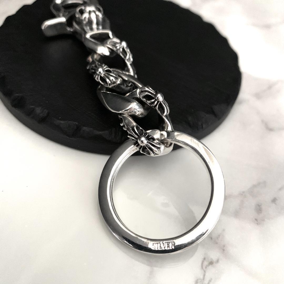 【新品】フローラルクロス シルバー925 キーホルダー