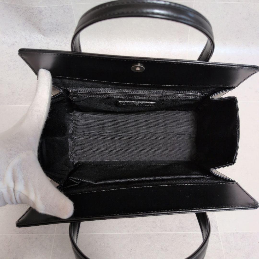 【美品】土屋鞄 レクタカリス レザー フォーマルバッグ 黒 ハンドバッグ