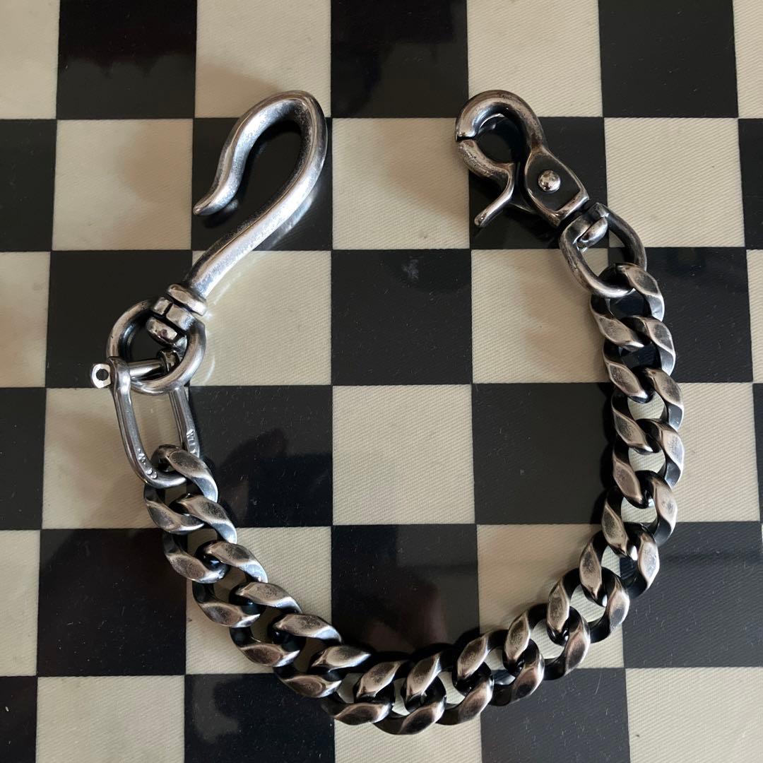 ブラス製　シルバーメッキ　ウォレットチェーン　新品未使用！wichard使用