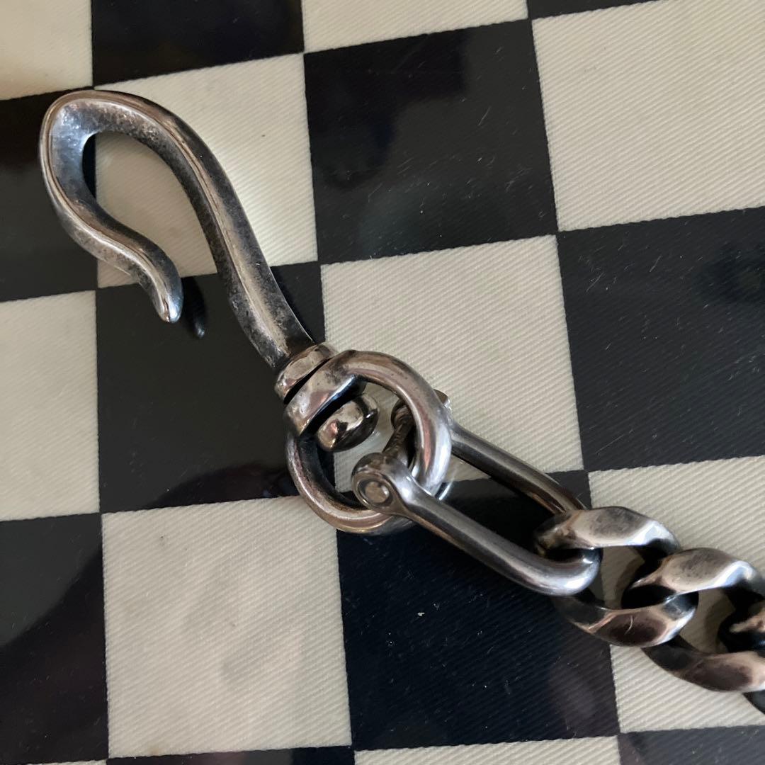 ブラス製　シルバーメッキ　ウォレットチェーン　新品未使用！wichard使用