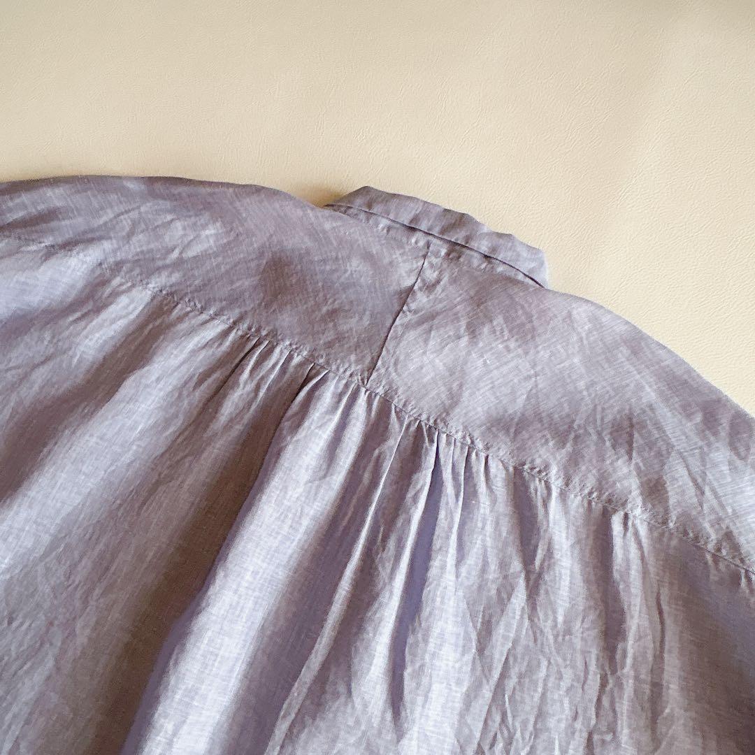 ICHI Antiquite's イチアンティークス ⿻ リネンギャザーブラウス