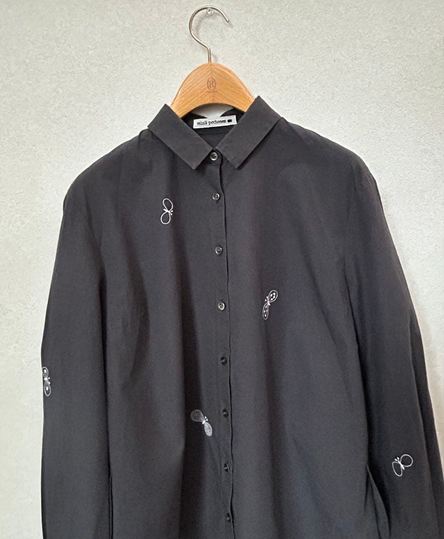 ミナペルホネンchouchoブラウス　2024-25A/W ネイビー36