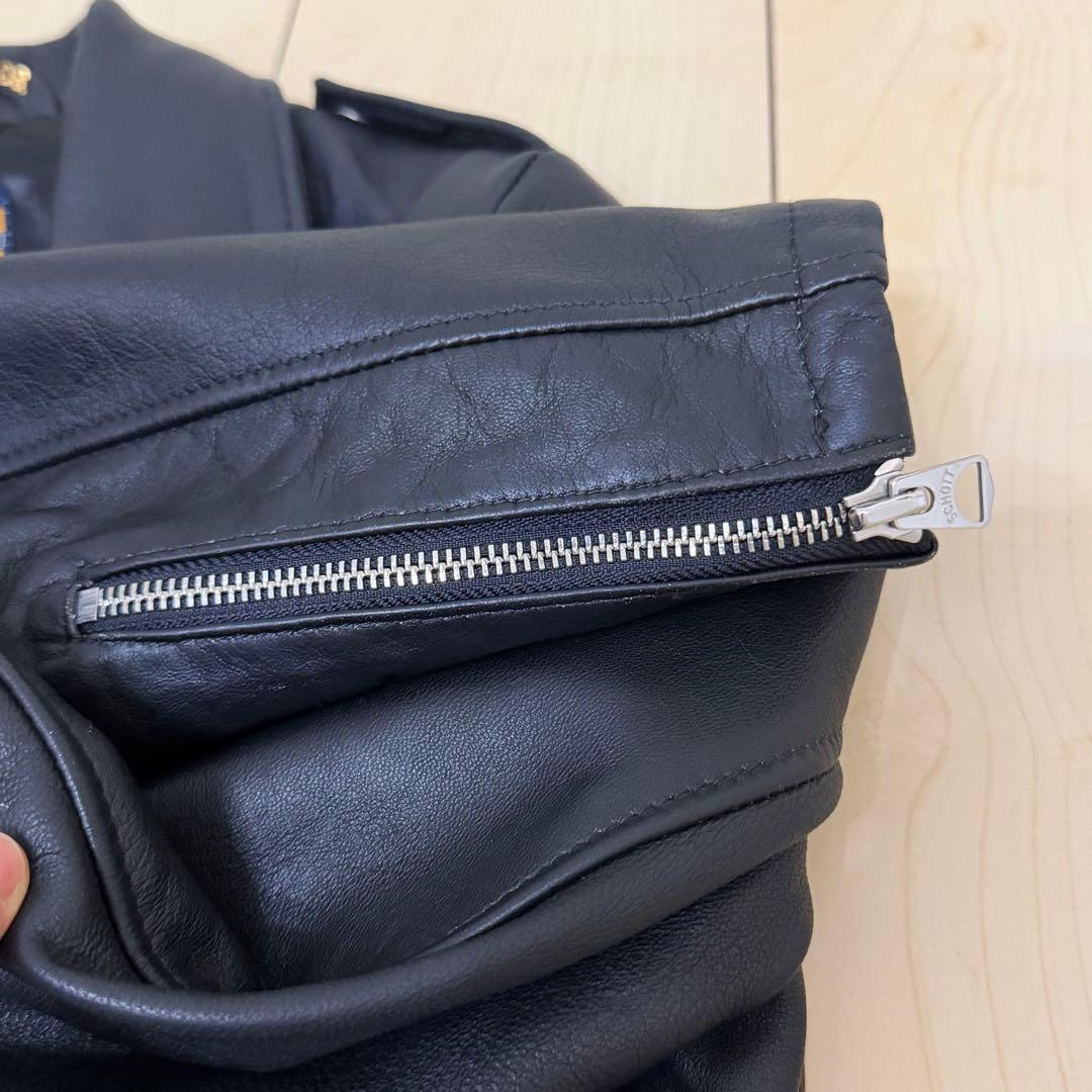 schottライダース ワンスター ラムレザーXSレディース★レディガガモデル★