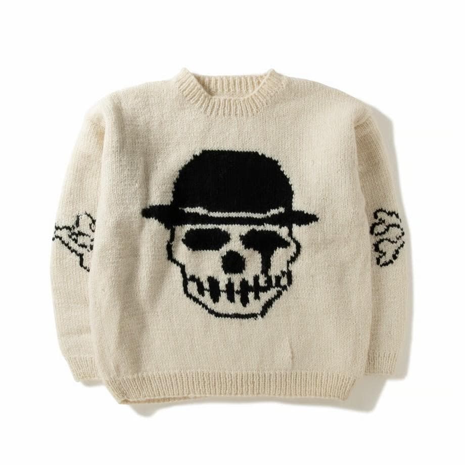 macmahon knitting millsスカル Hat Skull 白