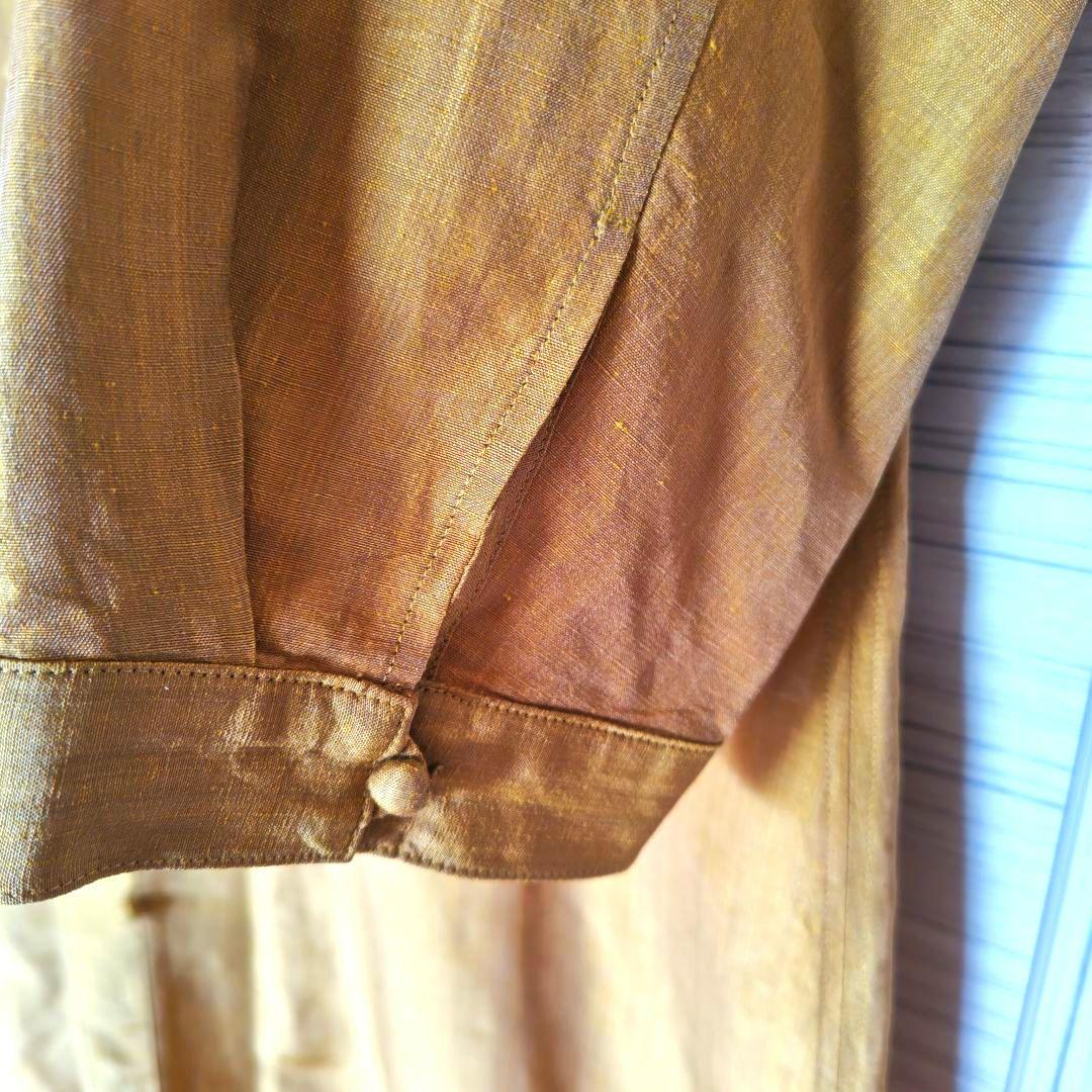 ヨーガンレール　マスタード　麻　絹　チュニックブラウス　ババグーリ