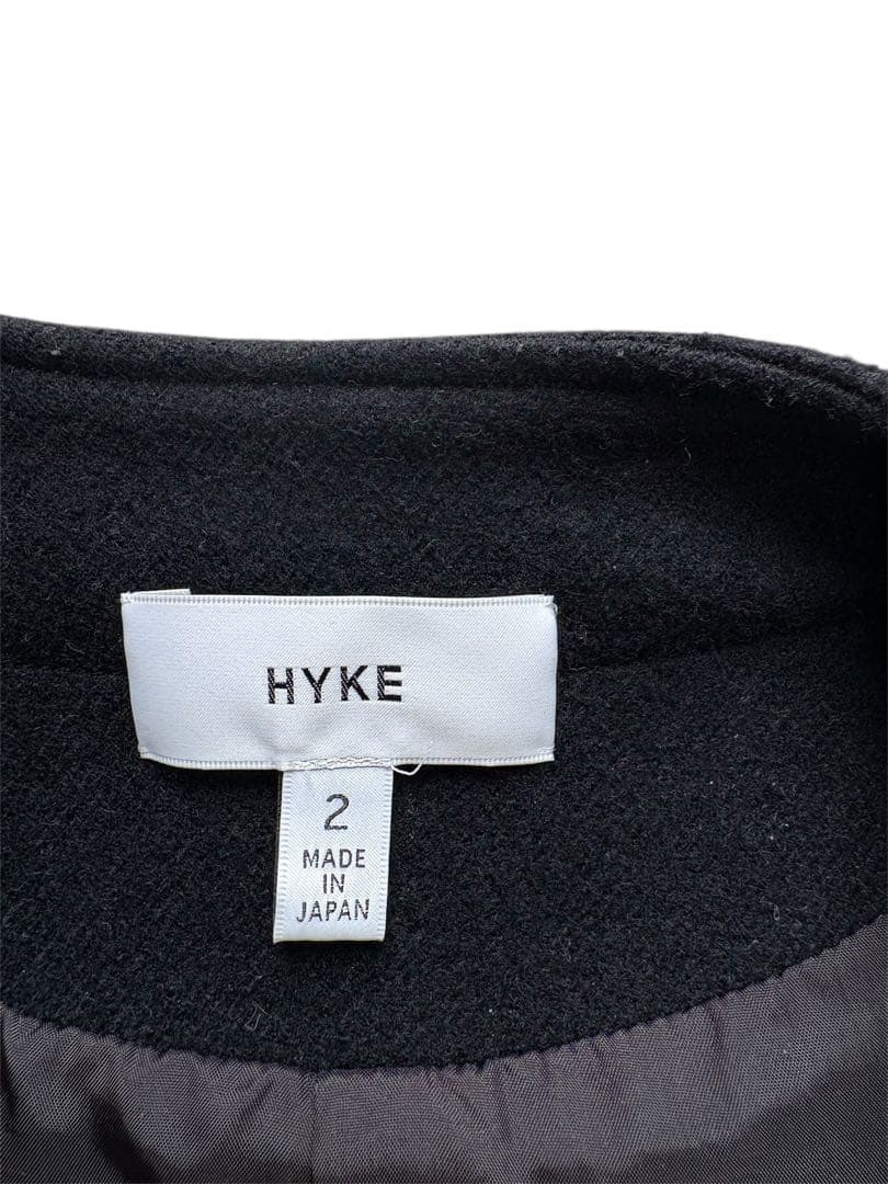 【再値下げ】美品　HYKE WOOL WORK ロングベスト　　 ブラック
