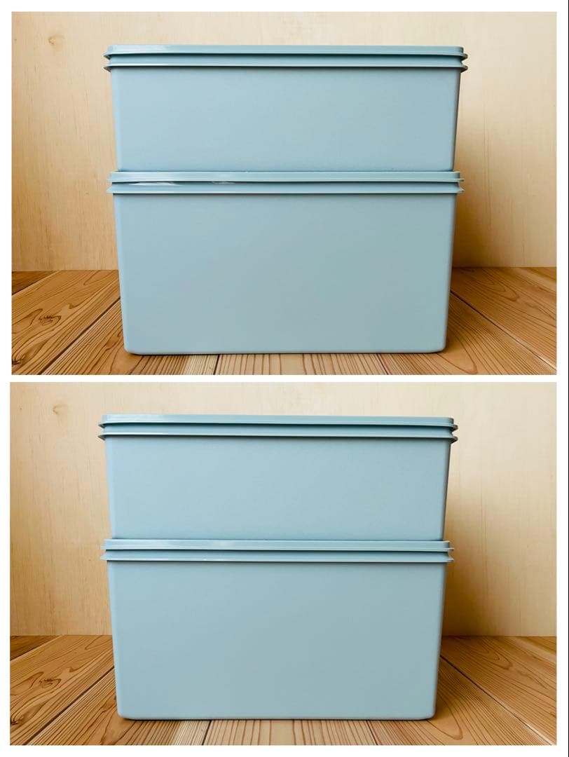 2個セット/送料込/タッパーウェア/スーパーケース/ディープスーパーケース/水色