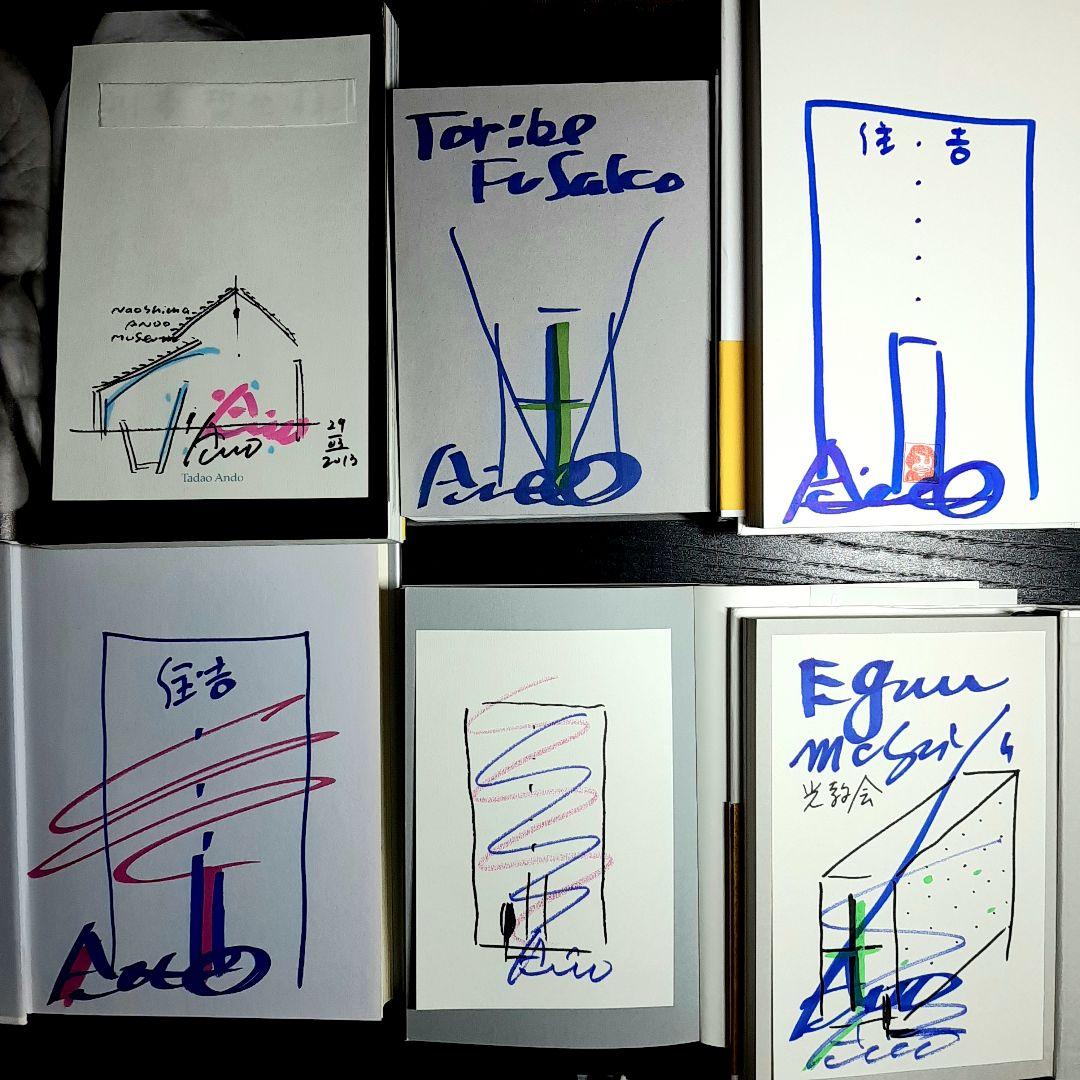 ★安藤忠雄　直筆サイン本６冊セット★　 建築を語る、仕事を作る　他