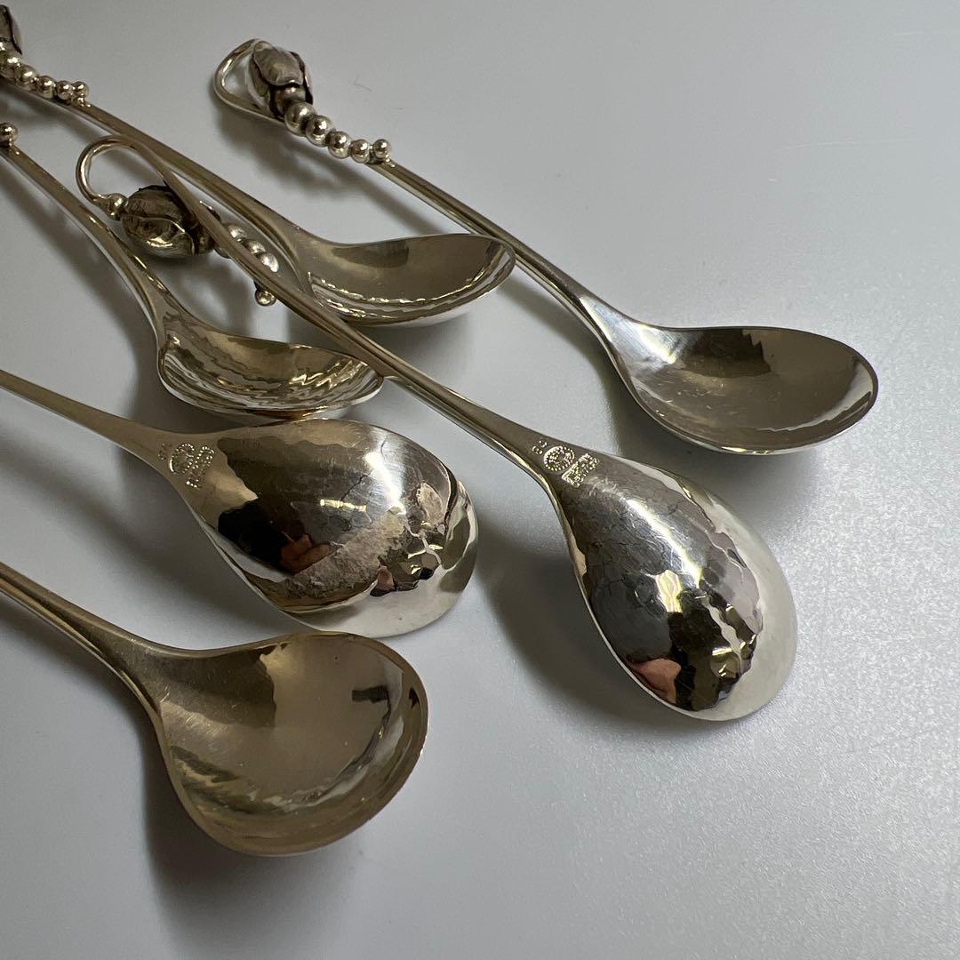 ジョージジェンセン　ブロッサムsterling925 コーヒースプーン6本　共袋