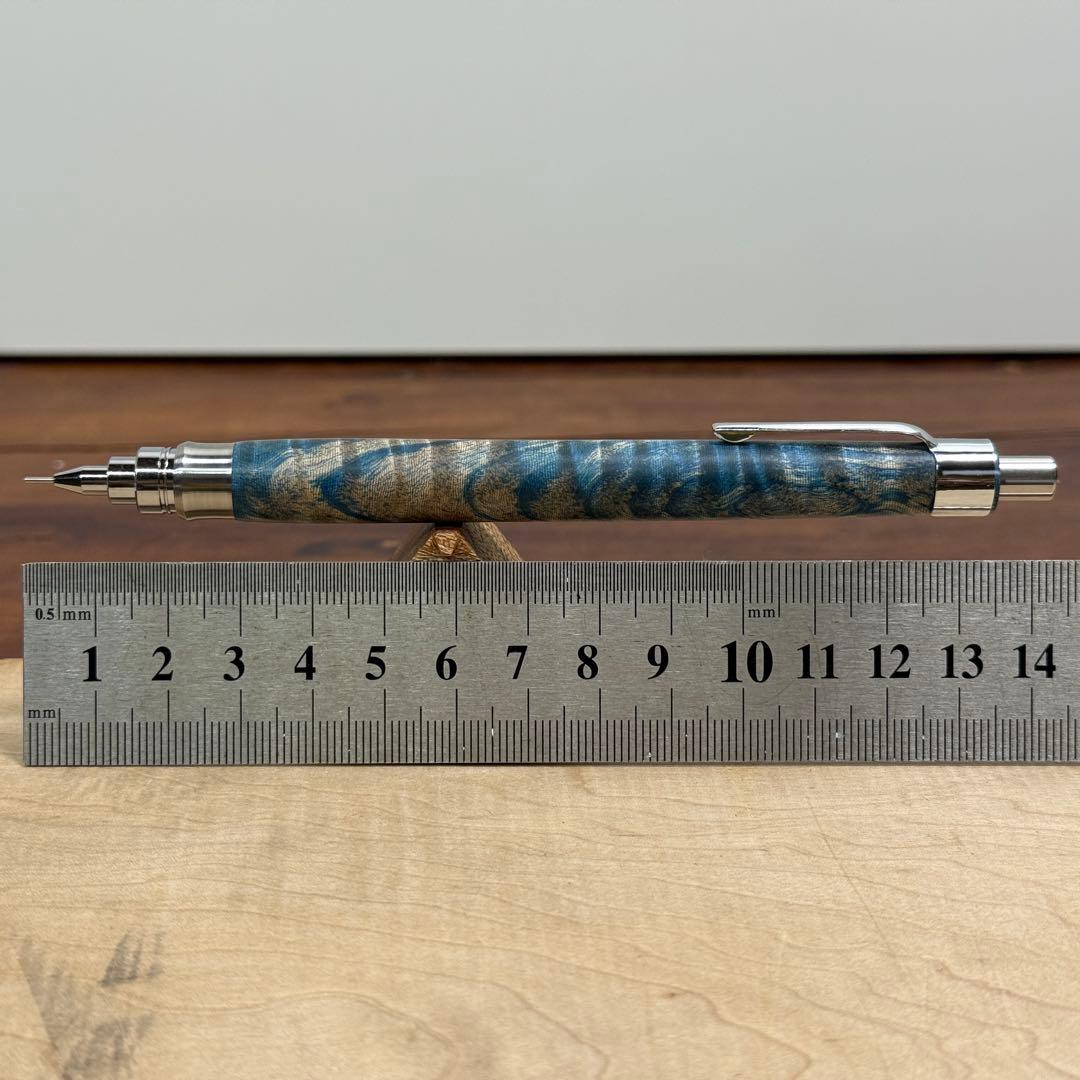 168栃トラ杢スタビ　木製シャーペン　最強低重心R② ステンレス