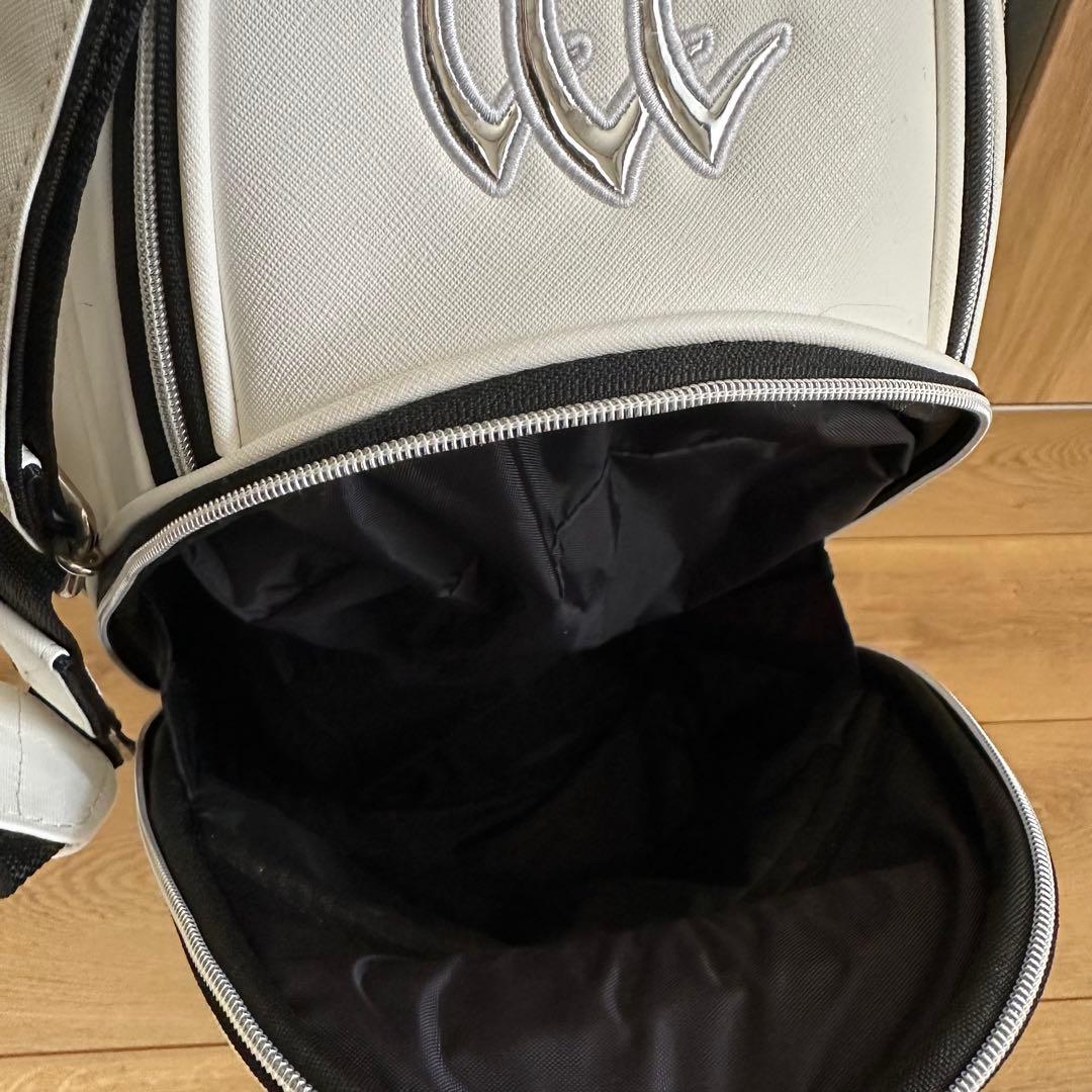 美品 千葉カントリークラブ キャディバッグ 8.5型 ホワイト