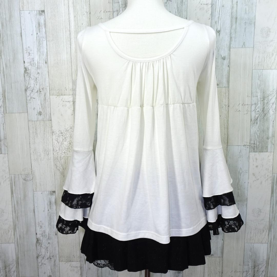 GOLDS infinity チュニック フレアスリーブ 肩見せ 装飾 フリル