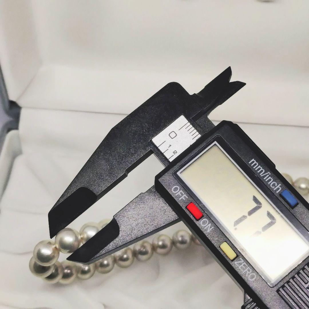 あこや真珠 パールネックレス 7.7mm 38.3g silver刻印