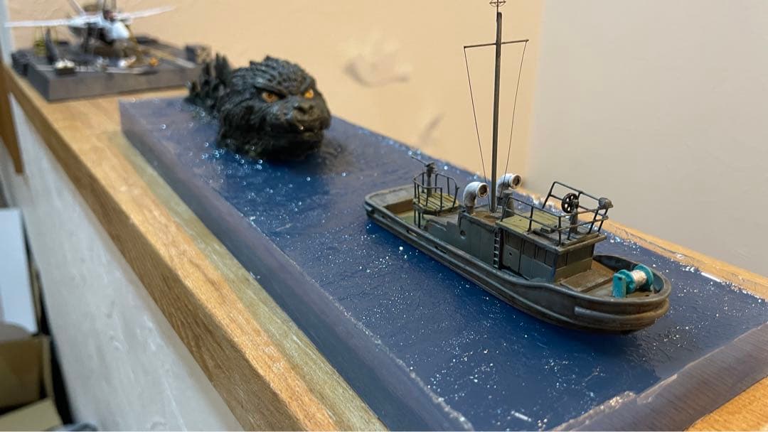 ゴジラマイナスワンジオラマ　逗子軍港上陸