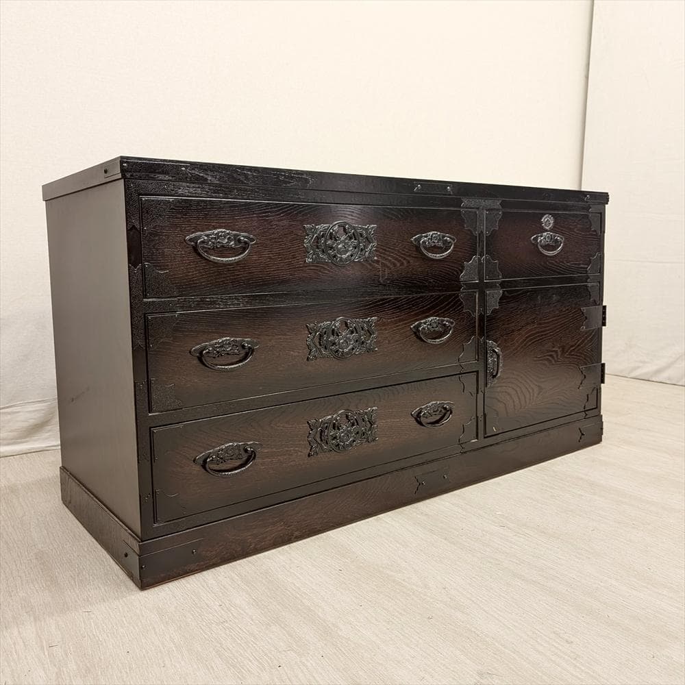 美品　ノダ工芸　欅 ケヤキ　ローチェスト　リビングチェスト　ローボード　タンス