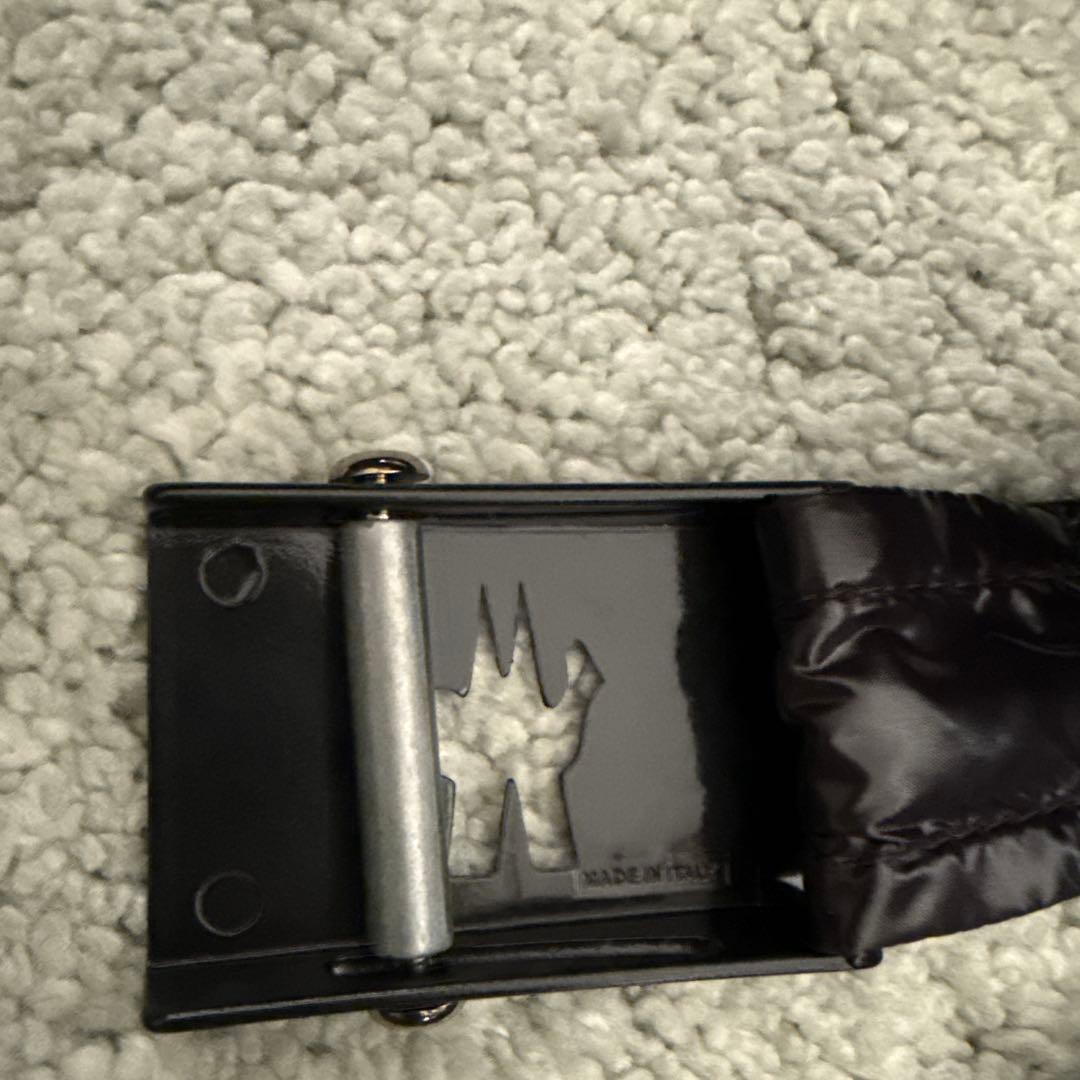 【未使用極美品】MONCLER マーク型抜きダウンコートベルトのみ ブラック