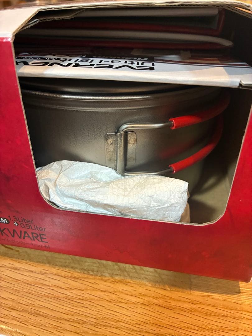 エバニュー　チタン製ウルトラライトクッカー　600/900/1300mlセット❗️