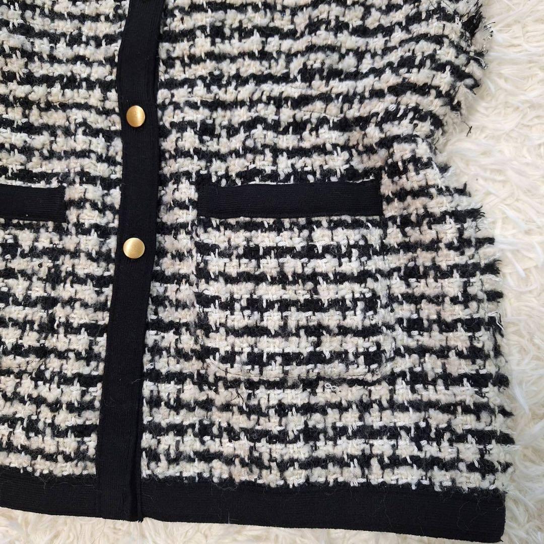 Ballsey✨ボールジィ 24AWニットコンビツイード フレンチスリーブジレ