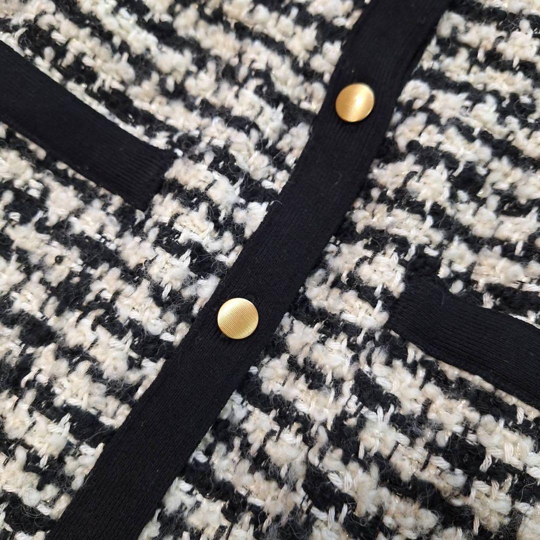 Ballsey✨ボールジィ 24AWニットコンビツイード フレンチスリーブジレ