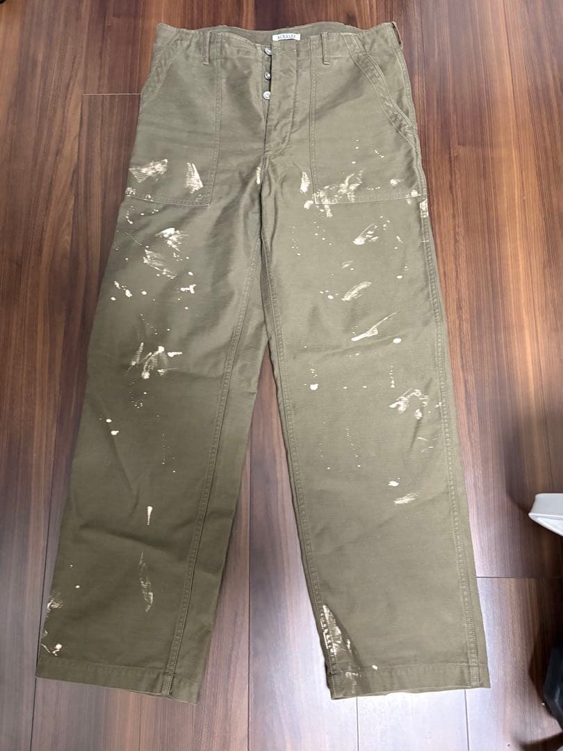 サイズ5 AURALEE WASHED BLEACHED BAKER PANTS