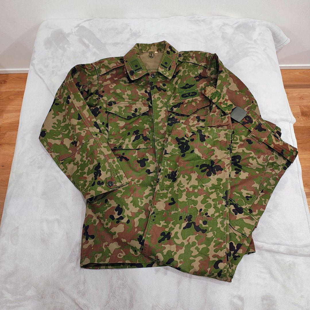 自衛隊迷彩戦闘服タイプ 上下セット ベルト付