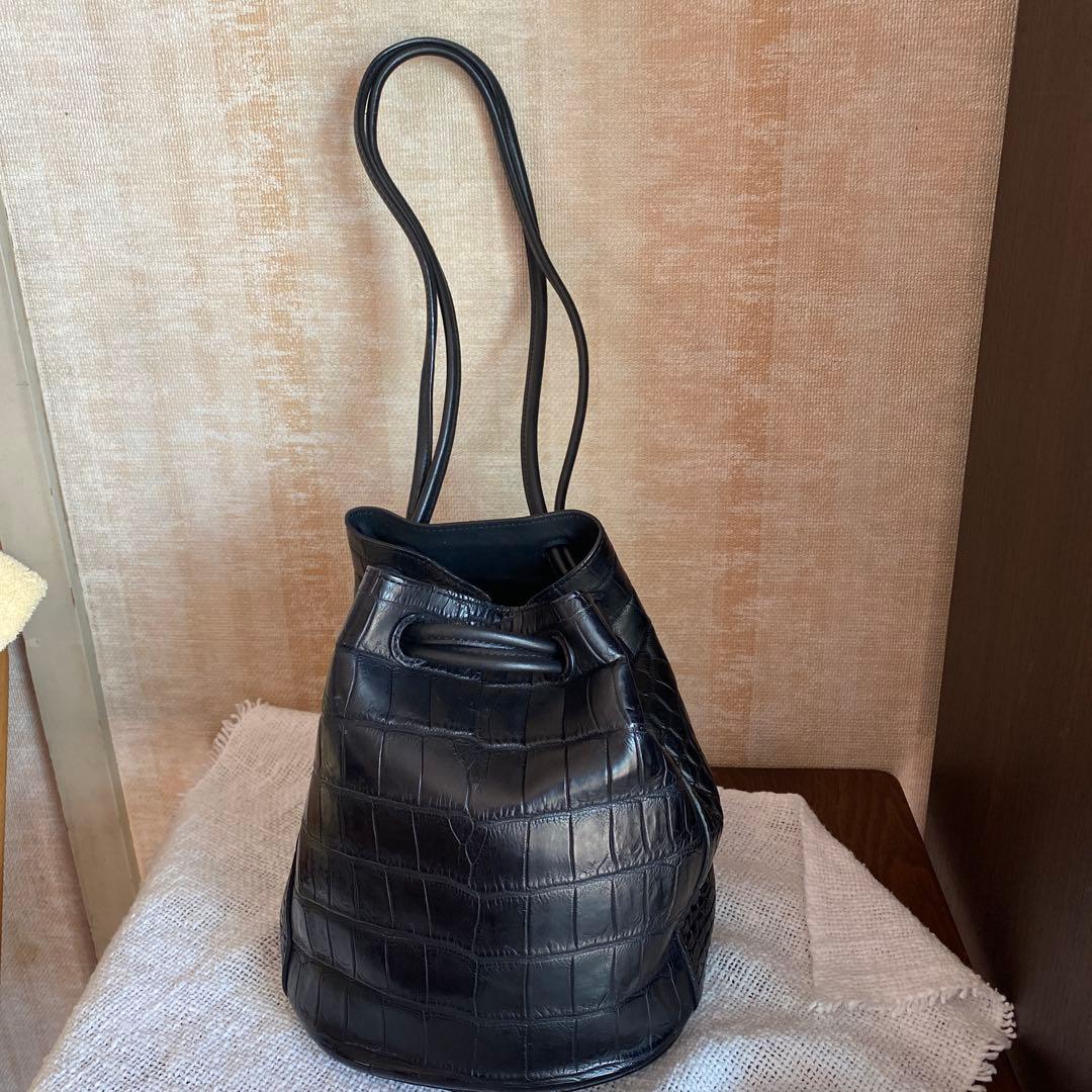 ひろさま専用　アーツ&サイエンス　クロコ　ランタンバック　美品