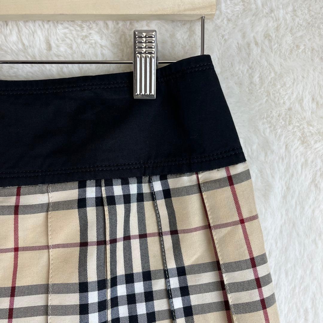 OK様　【美品】バーバリーブルーレーベル ノバチェック プリーツ ラップスカート