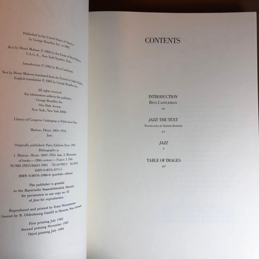 (レア) HENRI MATISSE - JAZZ (洋書)