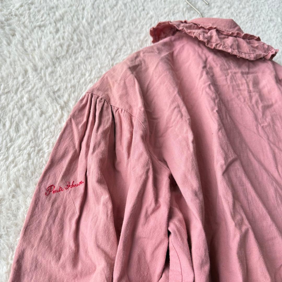 ピンクハウス ピコフリル ピンタック ブラウス りぼん ガーリー 綿 洗える