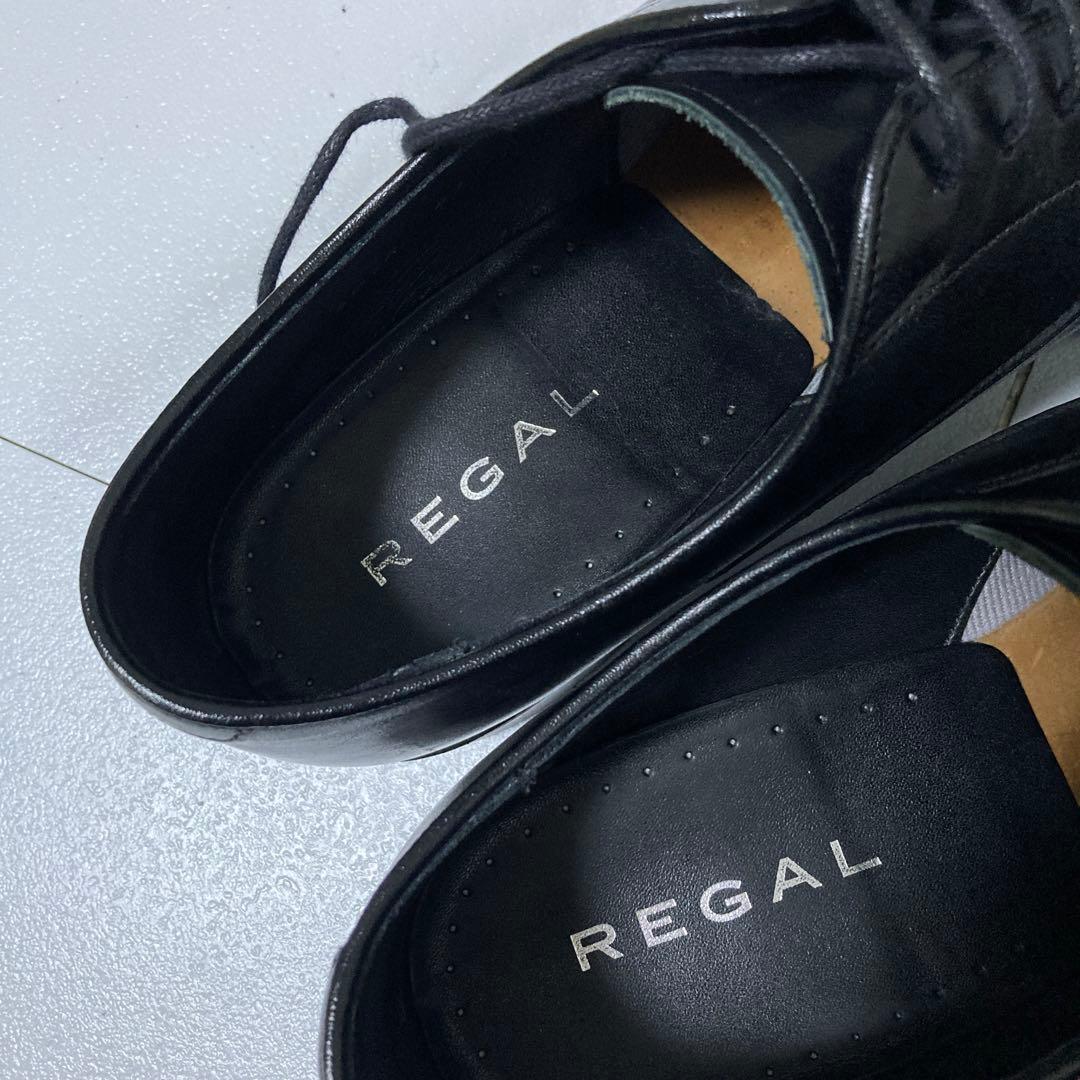 美品 REGAL ビジネスシューズ 607R ストレートチップ 本革 黒 27